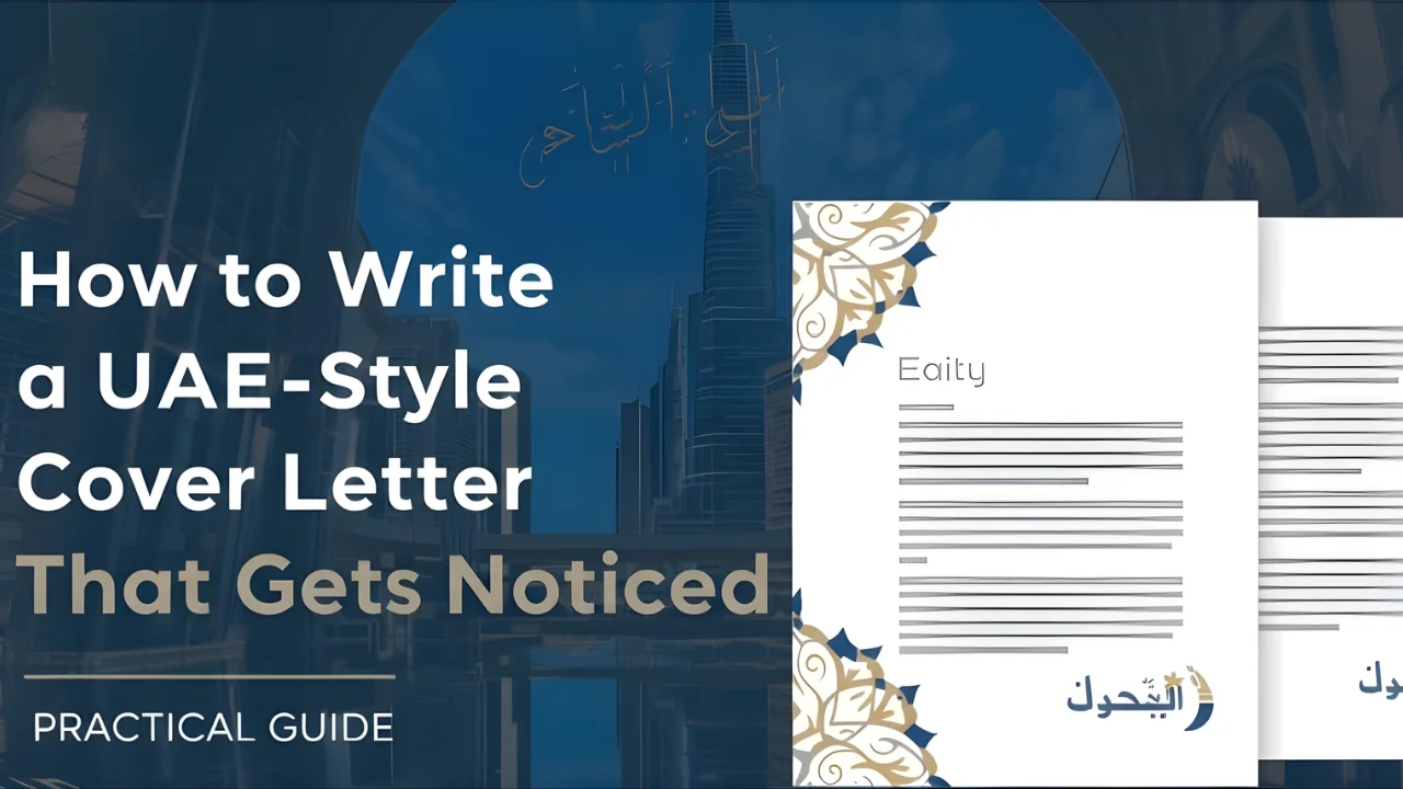 UAE style Cover letter
