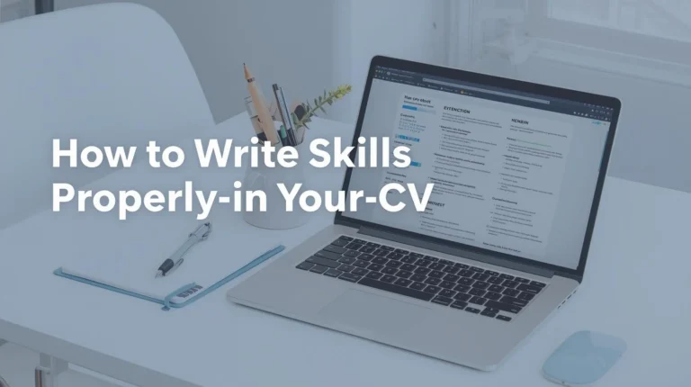 How to Write Skills Properly in Your CV (Practical Guide)