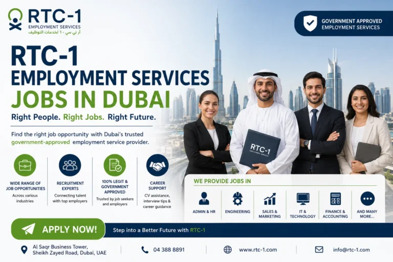 RTC-1 Employment Services Jobs in Dubai 2026 – Latest UAE Career Opportunities