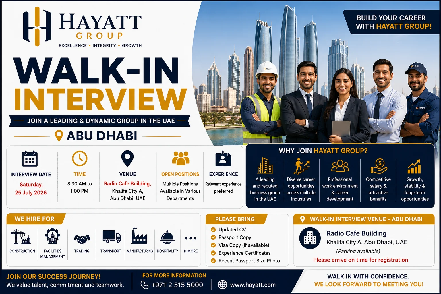 Hayatt Group Walk in Interview