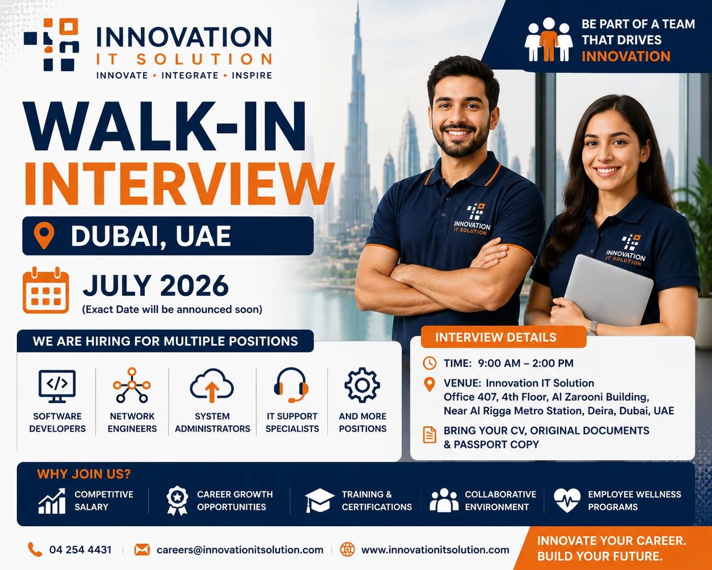 Innovation IT Solution Walk In Interview