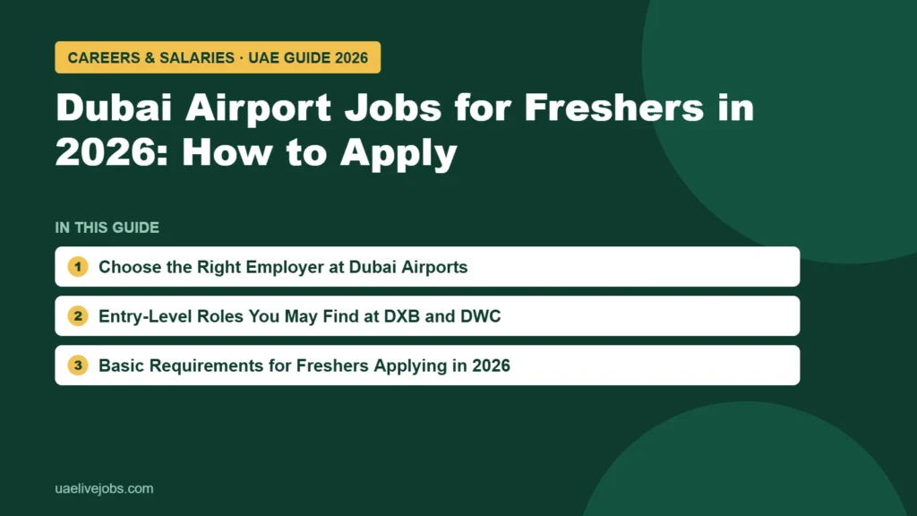 Dubai Airport Jobs for Freshers in 2026: How to Apply: Choose the Right Employer at Dubai Airports, Entry-Level Roles You May Find at DXB and DWC, Basic Requirements for Freshers Applying in 2026