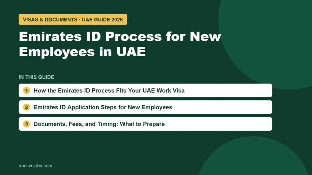 Emirates ID Process for New Employees in UAE: How the Emirates ID Process Fits Your UAE Work Visa, Emirates ID Application Steps for New Employees, Documents, Fees, and Timing: What to Prepare