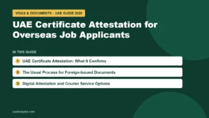 UAE Certificate Attestation for Overseas Job Applicants: UAE Certificate Attestation: What It Confirms, The Usual Process for Foreign-Issued Documents, Digital Attestation and Courier Service Options