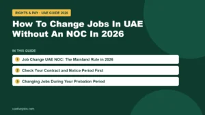 How To Change Jobs In UAE Without An NOC In 2026: Job Change UAE NOC: The Mainland Rule in 2026, Check Your Contract and Notice Period First, Changing Jobs During Your Probation Period