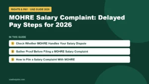 MOHRE Salary Complaint: Delayed Pay Steps for 2026: Check Whether MOHRE Handles Your Salary Dispute, Gather Proof Before Filing a MOHRE Salary Complaint, How to File a Salary Complaint With MOHRE