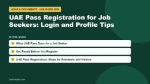 UAE Pass Registration for Job Seekers: Login and Profile Tips: What UAE Pass Does for a Job Seeker, Get Ready Before You Register, UAE Pass Registration: Steps for Residents and Visitors