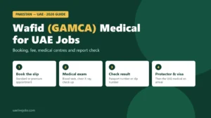 Wafid GAMCA medical steps for UAE jobs from Pakistan: book slip, medical exam, check result, protector and visa