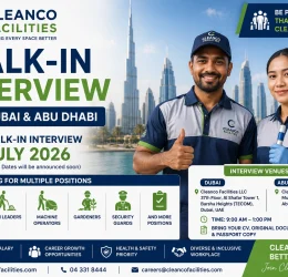 Cleanco Facilities Walk-in Interview in Dubai & Abu Dhabi