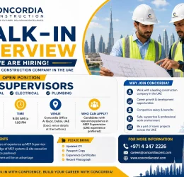 Concordia Walk In Interview Dubai