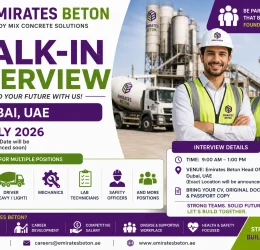Emirates Beton Walk-In Interview Dubai 2026