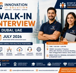 Innovation IT Solution Walk In Interview