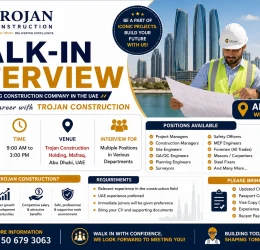 Trojan Construction Walk in Interview in Abu Dhabi